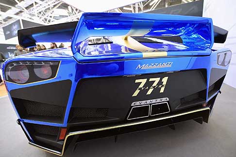 Supercar Motor Show 2016 - Mazzanti Evantra 771 auto sportiva al Salone dellAuto di Bologna 2016