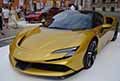 Ferrari SF90 spider Supercar aperta al Motor Valley Fest 2021 esposta in Piazza Roma a Modena