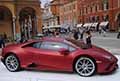 Lamborghini Huracan Evo RWD vista laterale al Motor Valley Fest 2021 esposte in Piazza Roma a Modena