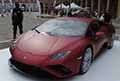 Lamborghini Huracan Evo RWD auto super sportiva al Motor Valley Fest 2021 esposte in Piazza Roma a Modena