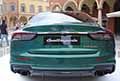 Maserati Quattroporte posteriore della berlina lusso al Motor Valley Fest 2021 a Modena esposizione all´aperto in Piazza Roma