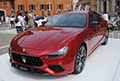 Maserati Ghibli luxury cars al Motor Valley Fest 2021 esposta in Piazza Roma a Modena