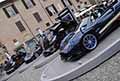 Panoramica supercar Pagani esposte in Piazza Grande per la Kermess di Modena del Motor Vally Fest 2021