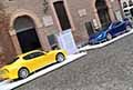 Maserati Restomod con la Maserati 3200 GT giallo e la Maserati MV 3200 GTC che rappresentano i colori di Modena al Motor Valley Fest 2022