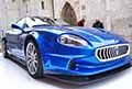 Maserati MV 3200 GTC di colore blu Modena al Motor Valley Fest 2022