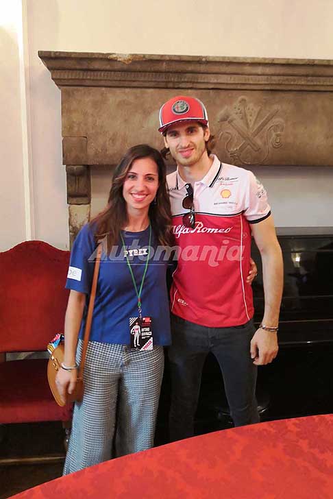 Antonio Giovinazzi - Antonio Giovinazzi pilota F1 e Giulia Morelli inviata dio Automania al Trofeo Lorenzo Bandini 2019