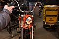 Particolare Harley Davidson con teschio al posto del faro al Motor Bike Expo 2016 a Verona