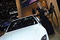 Hestess che affianca la Maserati Gran Cabrio Sportal al Motor Show italinano