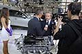 Press day allo Stand Mazda con al centro il presidente della Fiorentina Andrea Della Valle