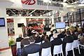 Conferenza stampa per i giornalisti allo stand Mahindra al Motor Show