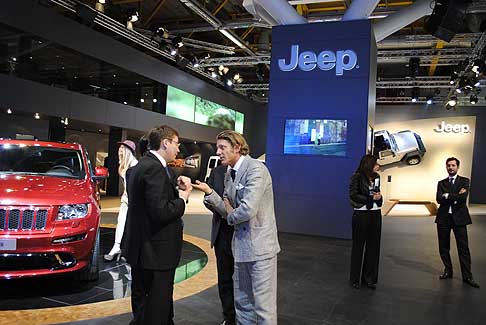Jeep - Lapo Elkann, presidente di Italia Indipendent e responsabile del brand promotion di Fiat, in visita allo stand Jeep