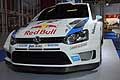 Volkswagen Golf auto da competizione che corre nel Rally WRC al Motor Show 2014 per la 39^ edizione