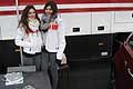 Ragazze nellarea esterna Abarth al Bologna Motor Show 2014 per la 39^ edizione