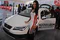 New Seat leon e-xperience e ragazza immagine al Motor Show di Bologna 2014 per la 39^ edizione