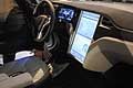 Tesla Model S interni vettura esposta dalle associazioni eV Now! e Gai (Gruppo dacquisto ibrido)