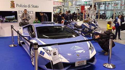 Motor Show - Lamborghini della Polizia di strato al Motor Show di Bologna 2014
