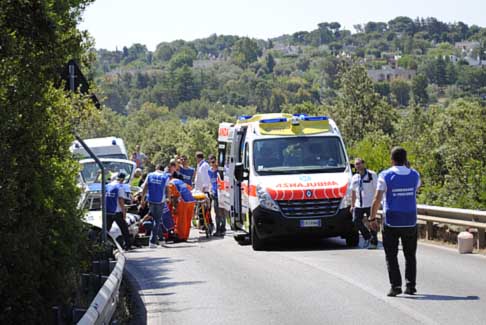 Coppa Fasano Selva 2013 - Brutto incidente Peugeot 106 di Natale Ruggiero pronti i soccorsi alla Coppa Fasano Selva 2013