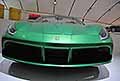 Ferrari 488 spider Green Jewel calandra vetttura esposta al Museo Enzo Ferrari di Modena 2024