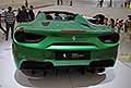 Ferrari 488 spider Green Jewel si ispira alla 365 PS di David Piper vista posteriore supercar in mostra al Museo Enzo Ferrari di Modena 2024