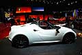 Alfa Romeo 4C Spider laterale vettura al Salone di Parigi 2014