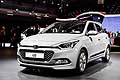 Hyundai i20 white at the Paris Motorshow 2014