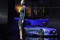 Infiniti Q80 Inspiration Concept and hostess at the Paris Motor Show 2014