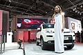 La vettura Fiat Panda 4x4 con Miss Italia Giusy Buscemi al Paris Motor Show 2012