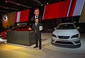 Seat al salone auto di parigi presentazione alla stampa della Seat Leon