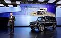 Dr Thomas Weber presenting the new Mercedes-Benz G 63 AMG at the Beijing Motorshow 2012