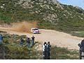 Ford Fiesta RS WRC racing del driver Evgeny Novikov sul ps10 del Rally WRC Italia Sardegna 2012