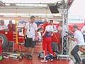 Hirvonenche si consulta con il team Citroen al WRC Rally Italia Sardegna 2012