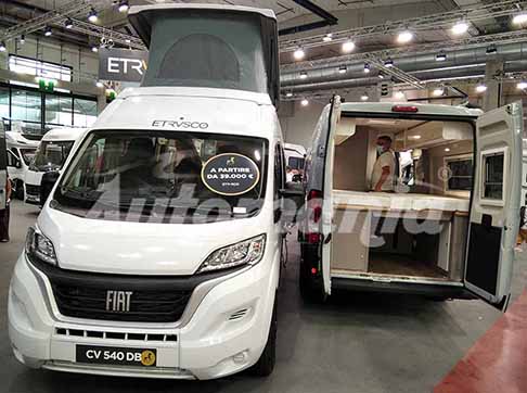 Fiere di Parma 2021 - Camper Etrusco CV 540 DB modello 2022 esposto al Salone del Camper 2021 a Fiere di Parma