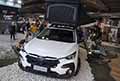 Subaru CrossTrek calandra esposta in verione da camping al Salone del Camper edizione 2024 presso Fiere di Parma