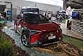 Subaru Solterra auto con portapacchi al Salone del Camper 2024 presso Fiere di Parma