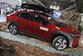 Subaru Solterra vista laterale al Salone del Camper presso Fiere di Parma edizione 2024