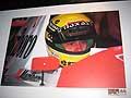 Ayrton Senna abitacolo monoposto F1 McLaren, nella mostra fotografica per il Tributo Ayrton Senna allAutodromo Internazionale di Enzo e Dino Ferrari