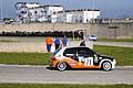 Peugeot 106 Rallye del pilota Lacanna Filippo con l�Autodromo gremito di gente per la 3^ Prova Turismo Fino a 1600 per il Trofeo Autodromo del Levante 2014 sulla pista di Binetto
