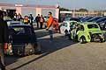 Atmosfera parco chiuso a fine gara Minicar, 3^ tappa Trofeo Autodromo del Levante 2014