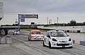 Vetture da gara della categoria Turismo fino 1600 che entrano in pista per le prove libere al 1 Trofeo Autodromo del Levante 2014