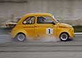 Microcar prove libere Fiat 500 in frenata con gomme fumanti al 1 Trofeo Autodromo del Levante 2014