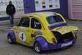 Fiat 500 racing pilota Marino Picco ingresso area paddock al Trofeo Autodromo del Levante 2014 prima tappa