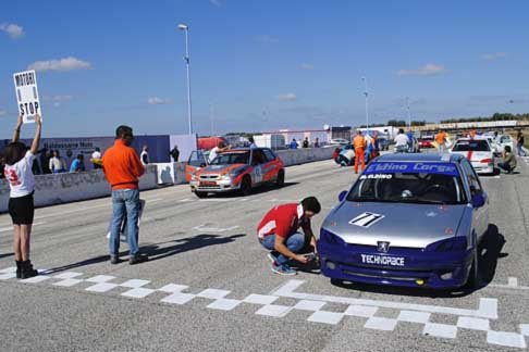 2^ Prova circutio di Binetto - Griglia di partenza categoria Turismo 1 in pole positions Eldino Giuseppe su Peugeot 106 al Trofeo Autodromo del Levante 2014 - 2^ Prova