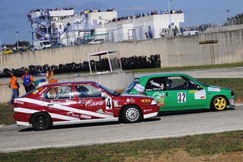 2^ Prova circutio di Binetto - Peugeot 106 Rally pilota Argese Donato e Alta Romeo 33 di Gaudenzi Domenico in gara al Trofeo Autodromo del Levante 2014 - 2^ Prova