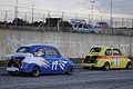 Duello tra Cupertino Vito tallonato Di Marzo Angelo entrambi su Fiat 500 Race in gara 2 in fondo al rettilineo per la 2^ tappa del Trofeo Autodromo del Levante 2015