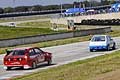 Esposito Andrea su Peugept 205 dietro Radogna su VW Scirocco in gara per la 1^ tappa categoria Turismo fino a 1600 al Trofeo Autodromo del Levante 2015