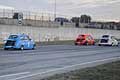 Fiat 500 di Montanaro sorpassa Pinto alla curva Gargano, segue la Fiat 500 di Pastore per la 2^ tappa del Trofeo Autodromo del Levante 2015