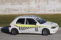 Peugeot 106 pilota Loconte Angelo sul rettilineo, giunto terzo a fine gara nella 2^ tappa del Trofeo Autodromo del Levante 2015