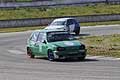 Peugeot 106 Rallye duo di testa in gara al tornantino nel II Trofeo Autodromo del Levante, categoria Monomarca Peugeot N1400