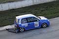 Volkswagen Lupo corre con paraurti danneggiato il driver Fulgeri Ruffilo in gara alla 2^ tappa del Trofeo Autodromo del Levante 2015
