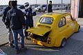 Fiat 500 con il driver Marcello Licciulli fuori abitacolo a fine Gara 2 categoria Minicar per la 1^ Prova del II Trofeo Autodromo del Levante